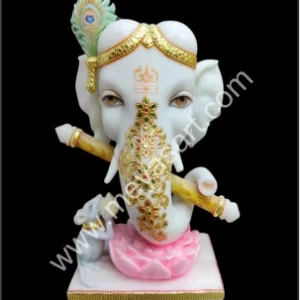 Ganpati Bappa Half Marble Statue